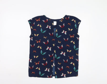 Abercrombie & Fitch Women's Blue Butterfly Blouse, S