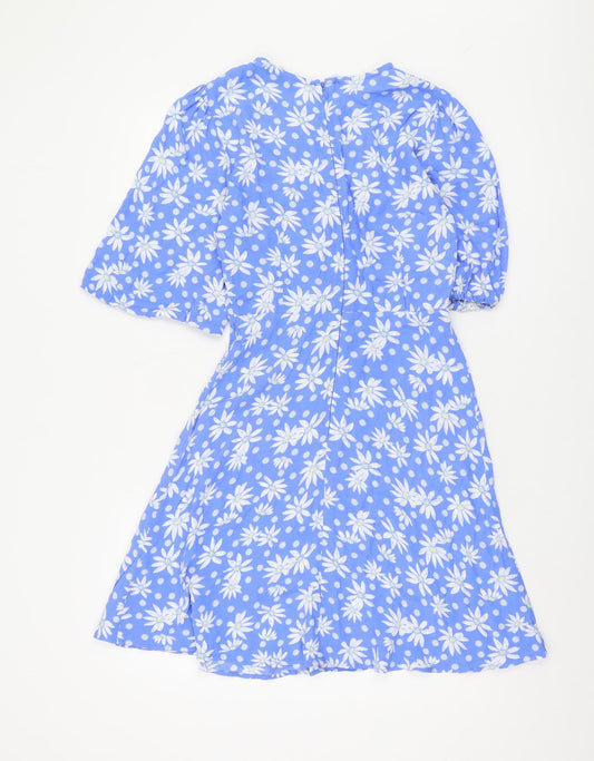 Marks and Spencer Women's Blue Floral A-Line Dress