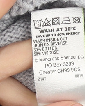 Womens UK Size 12 Marks and Spencer Grey Pullover Jumper