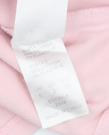 Womens UK Size 6 Oh Polly Pink Basic T-Shirt