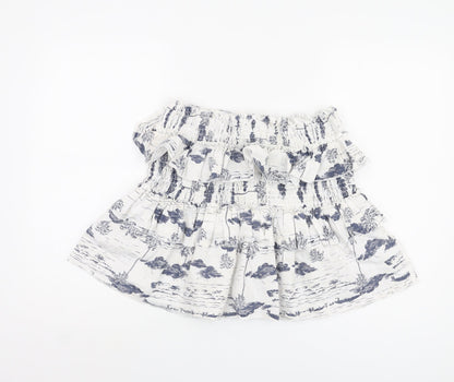 Cotton On Women's White Ruffled XL Skirt