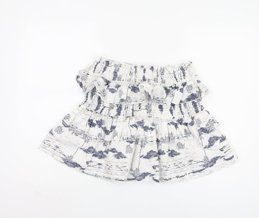 Cotton On Women's White Ruffled XL Skirt