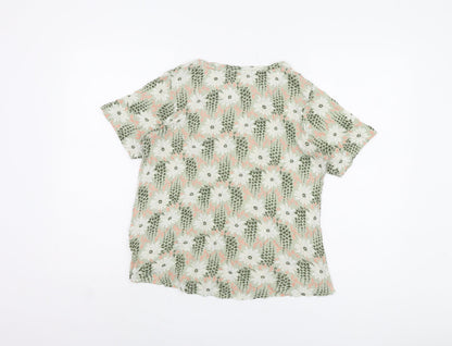 Marks and Spencer Women's Floral T-Shirt, Size 12, Multicoloured