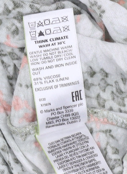Marks and Spencer Women's Floral T-Shirt, Size 12, Multicoloured
