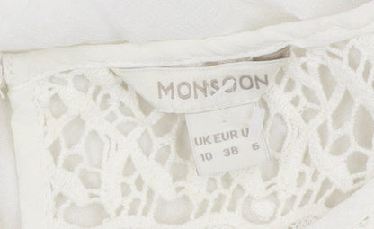 Womens UK Size 10 Monsoon Ivory Camisole Blouse
