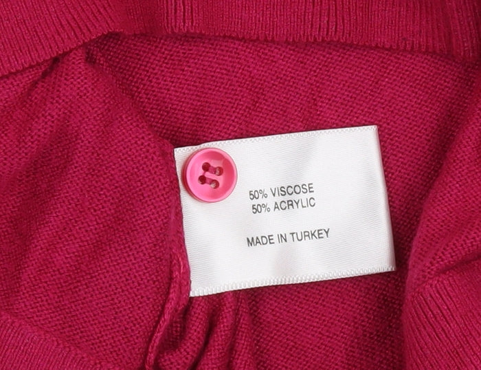 Womens UK Size S CC Red Cardigan Jumper