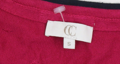 Womens UK Size S CC Red Cardigan Jumper