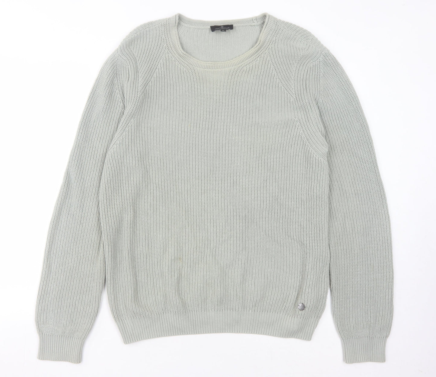 Jeff Banks Men’s Grey Cotton Pullover, Medium