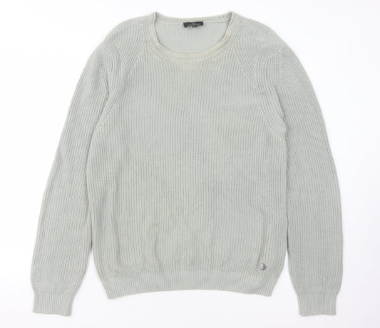 Jeff Banks Men’s Grey Cotton Pullover, Medium