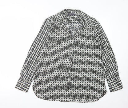 Womens UK Size 8 Marks and Spencer Black Basic Button-Up