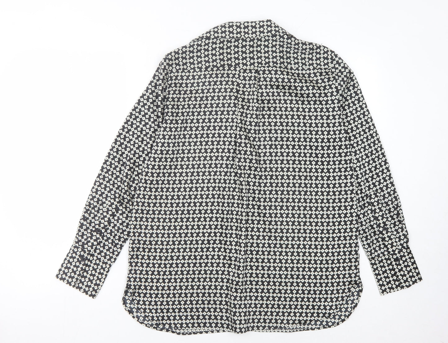 Womens UK Size 8 Marks and Spencer Black Basic Button-Up