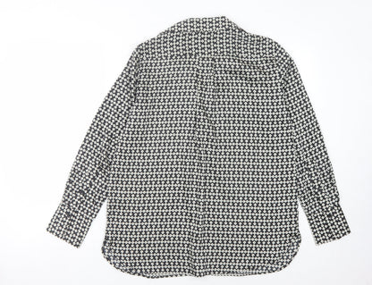Womens UK Size 8 Marks and Spencer Black Basic Button-Up