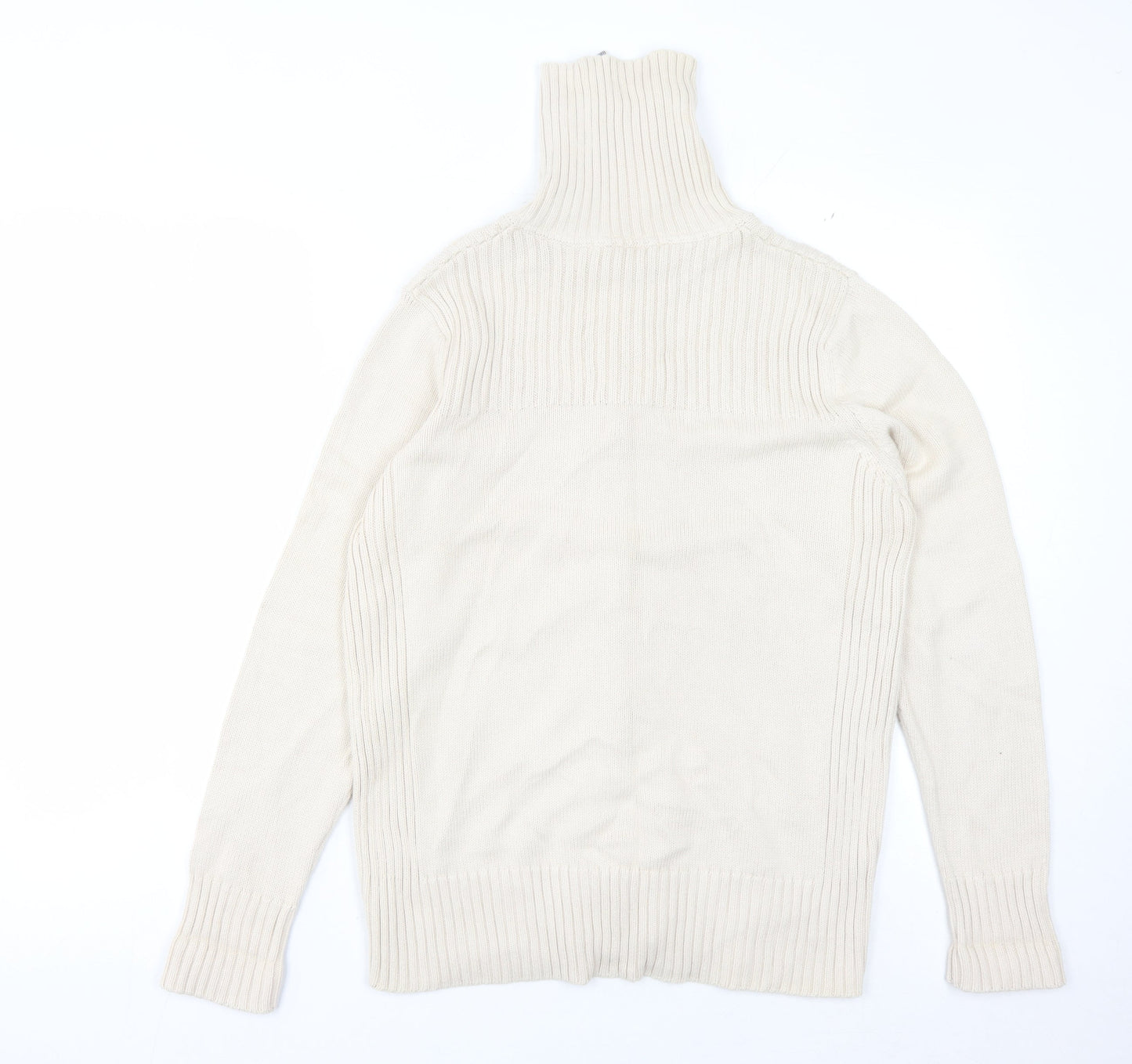 Womens UK Size 18 Marks and Spencer Beige Full Zip Jumper