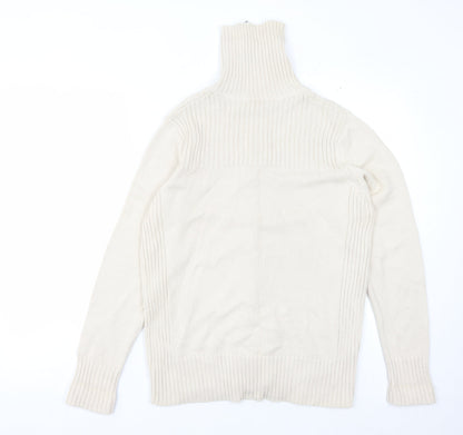 Womens UK Size 18 Marks and Spencer Beige Full Zip Jumper