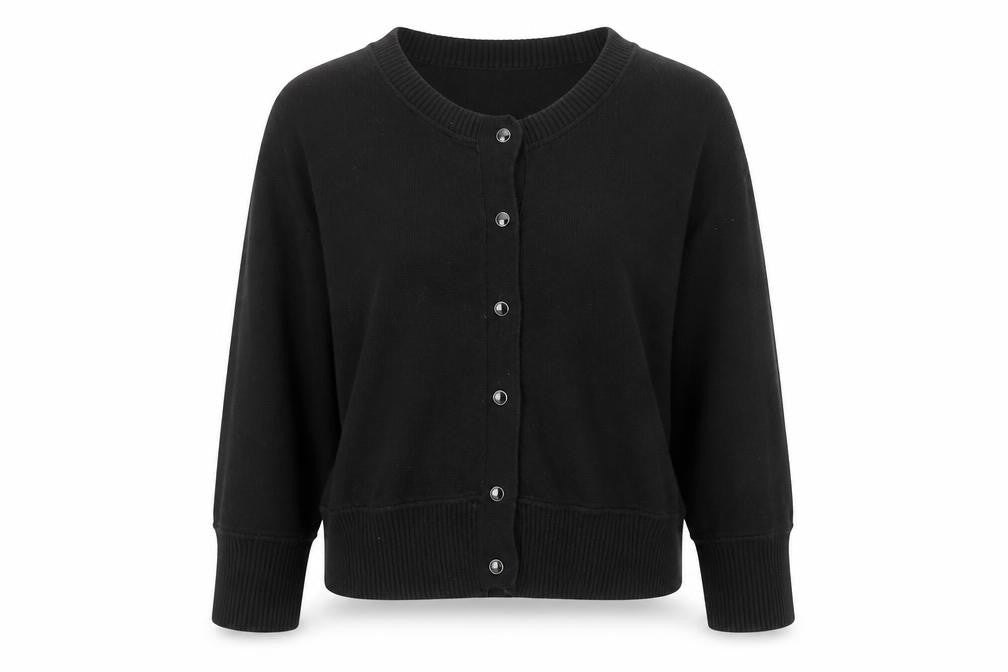 Womens UK Size M New York & Company Black Cardigan Jumper