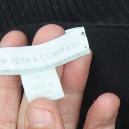Womens UK Size M New York & Company Black Cardigan Jumper