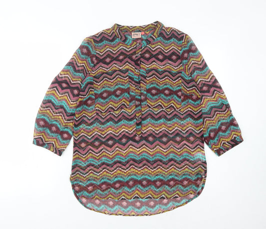 Womens UK Size 8 Only Multicoloured Basic Blouse