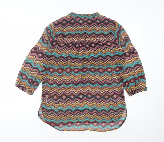 Womens UK Size 8 Only Multicoloured Basic Blouse