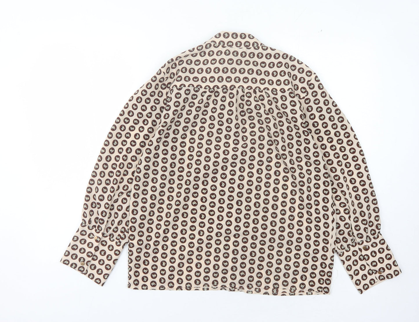 Womens UK Size 10 Topshop Beige Basic Blouse