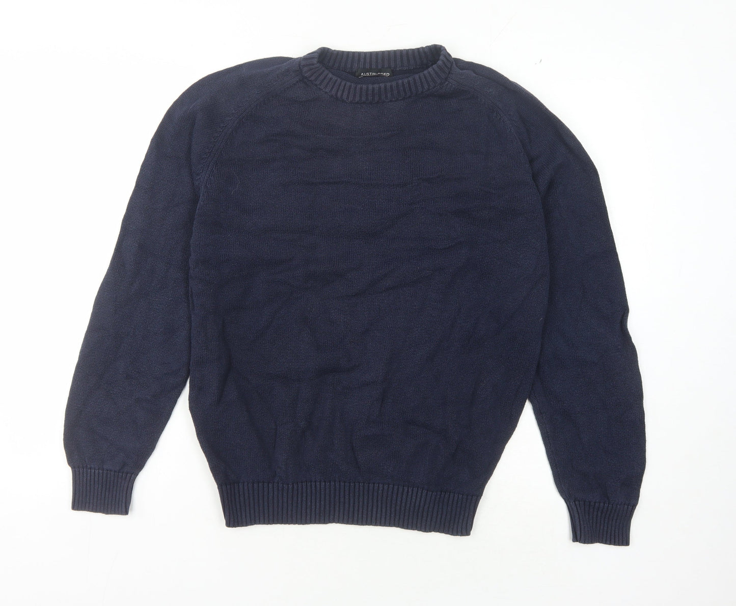 Austin Reed Men's Blue S Pullover Jumper, Crew Neck