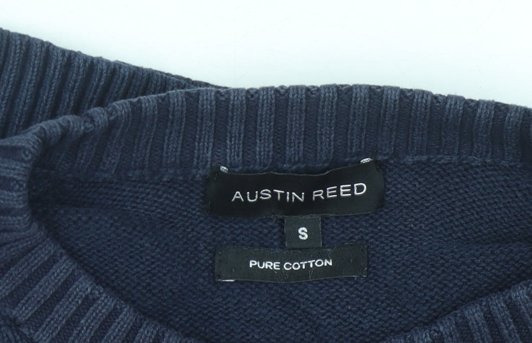 Austin Reed Men's Blue S Pullover Jumper, Crew Neck