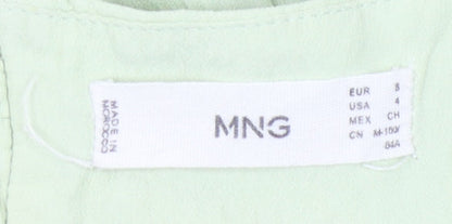 MNG Women’s Green Sleeveless Long Dress Size 8