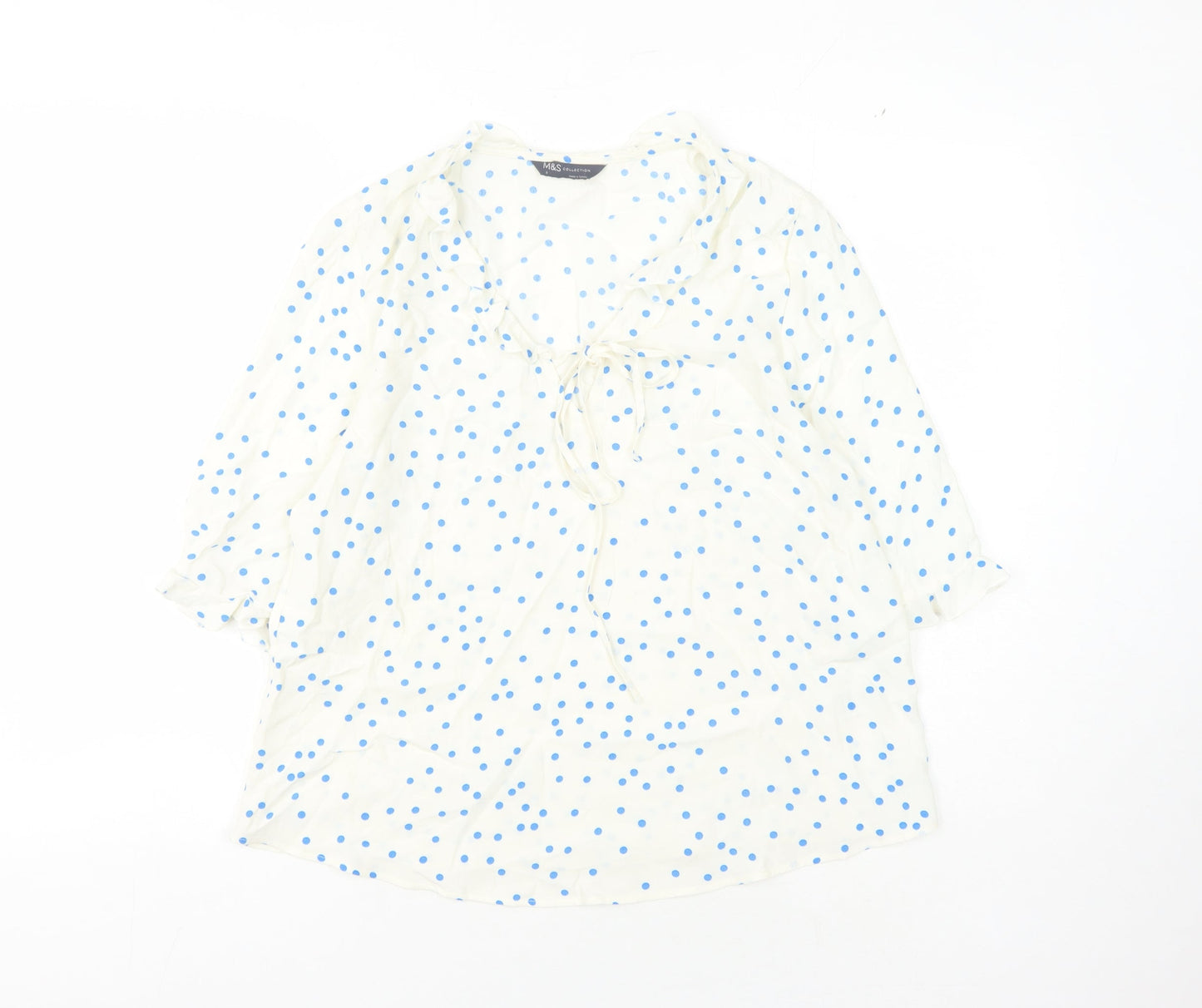 Womens UK Size 8 Marks and Spencer White Basic Blouse