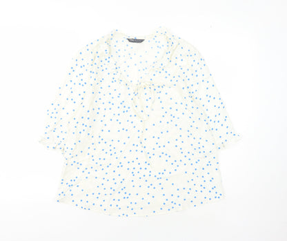 Womens UK Size 8 Marks and Spencer White Basic Blouse