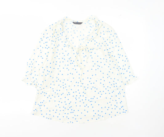 Womens UK Size 8 Marks and Spencer White Basic Blouse