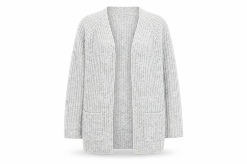 Womens UK Size S Fransa Grey Cardigan Jumper