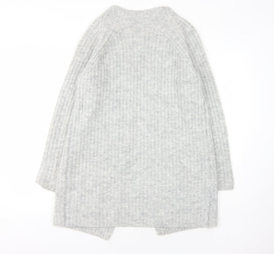 Womens UK Size S Fransa Grey Cardigan Jumper