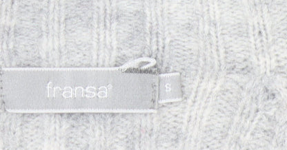 Womens UK Size S Fransa Grey Cardigan Jumper