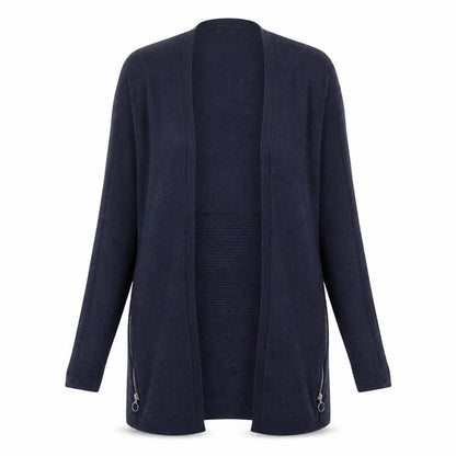 Womens UK Size 10 Red Herring Blue Cardigan Jumper