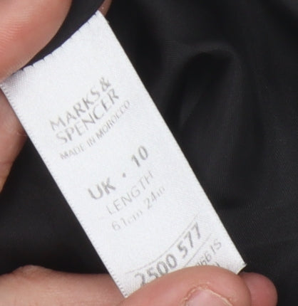 Marks and Spencer Women's Black A-Line Skirt Size 10