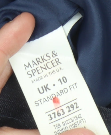Womens UK Size 10 Marks and Spencer Blue Basic Jacket