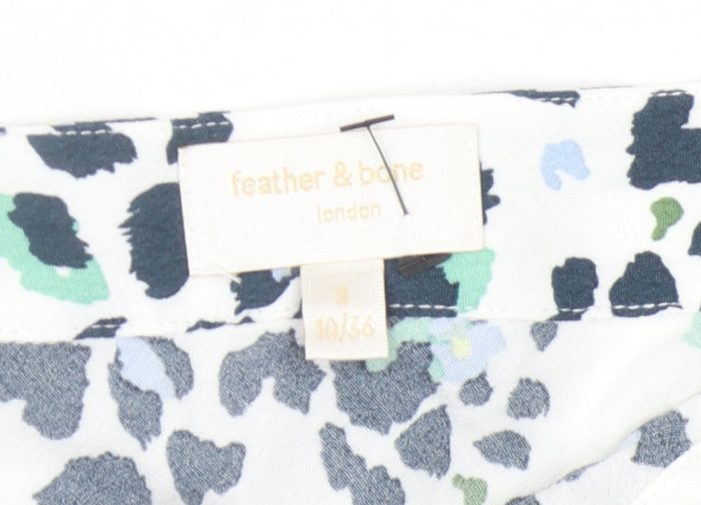 Feather & Bone Women's Animal Print Skirt - Size 10
