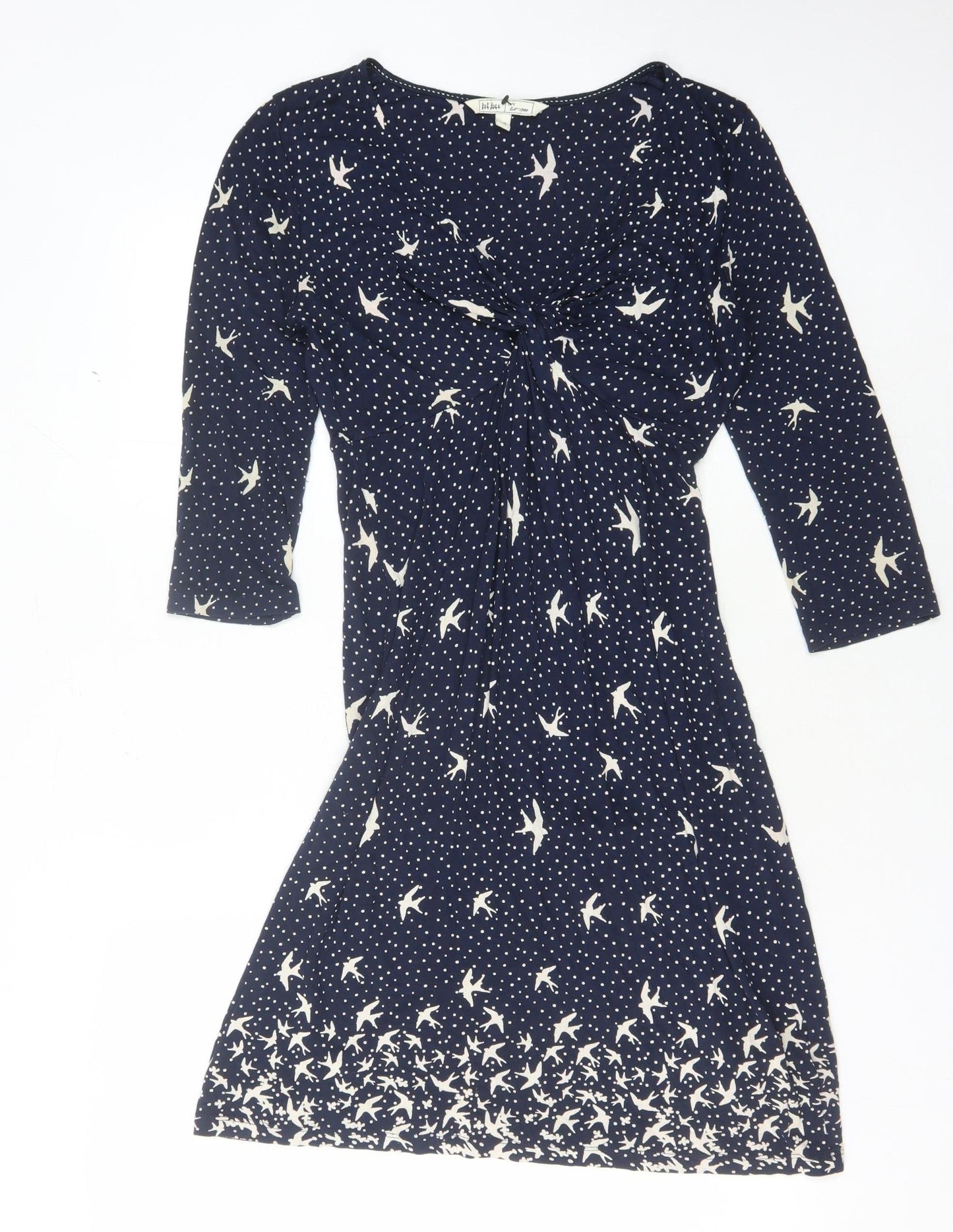 Fat Face Women's Blue Animal Print Dress Size 10