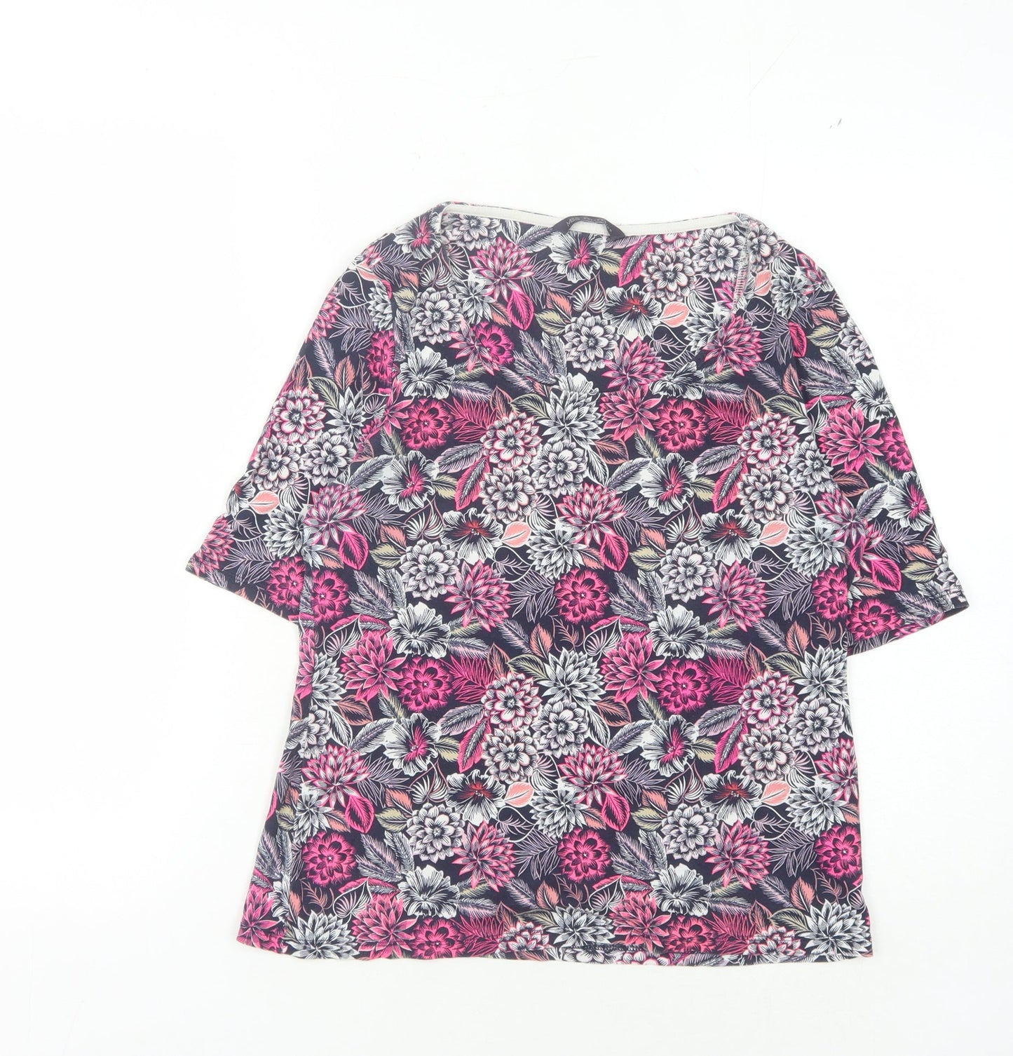 Womens UK Size 14 Marks and Spencer Multicoloured Basic T-Shirt