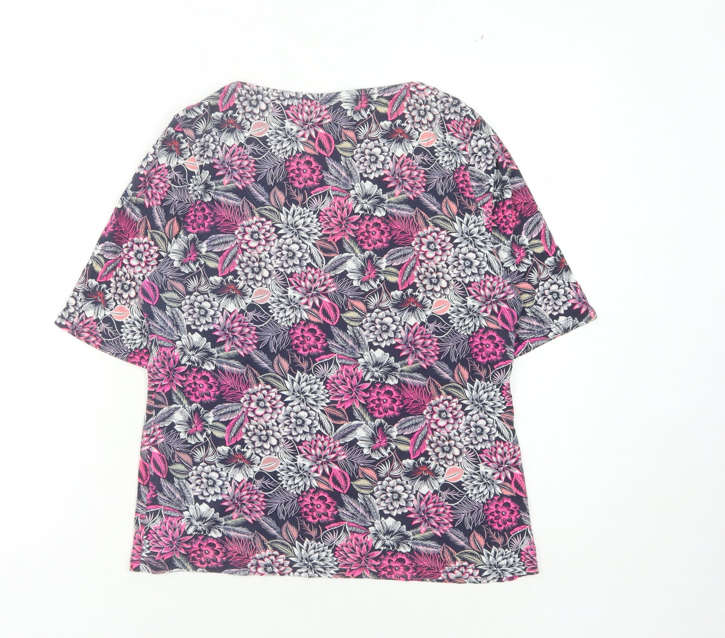 Womens UK Size 14 Marks and Spencer Multicoloured Basic T-Shirt