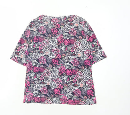 Womens UK Size 14 Marks and Spencer Multicoloured Basic T-Shirt