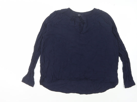 GAP Women's Blue XL Long Sleeve Blouse
