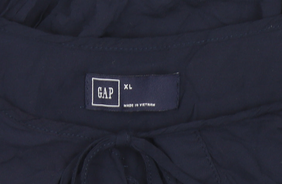 GAP Women's Blue XL Long Sleeve Blouse