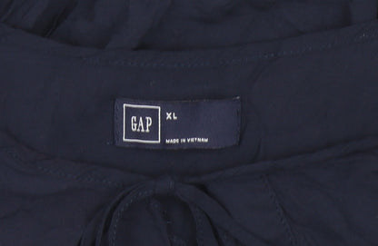GAP Women's Blue XL Long Sleeve Blouse