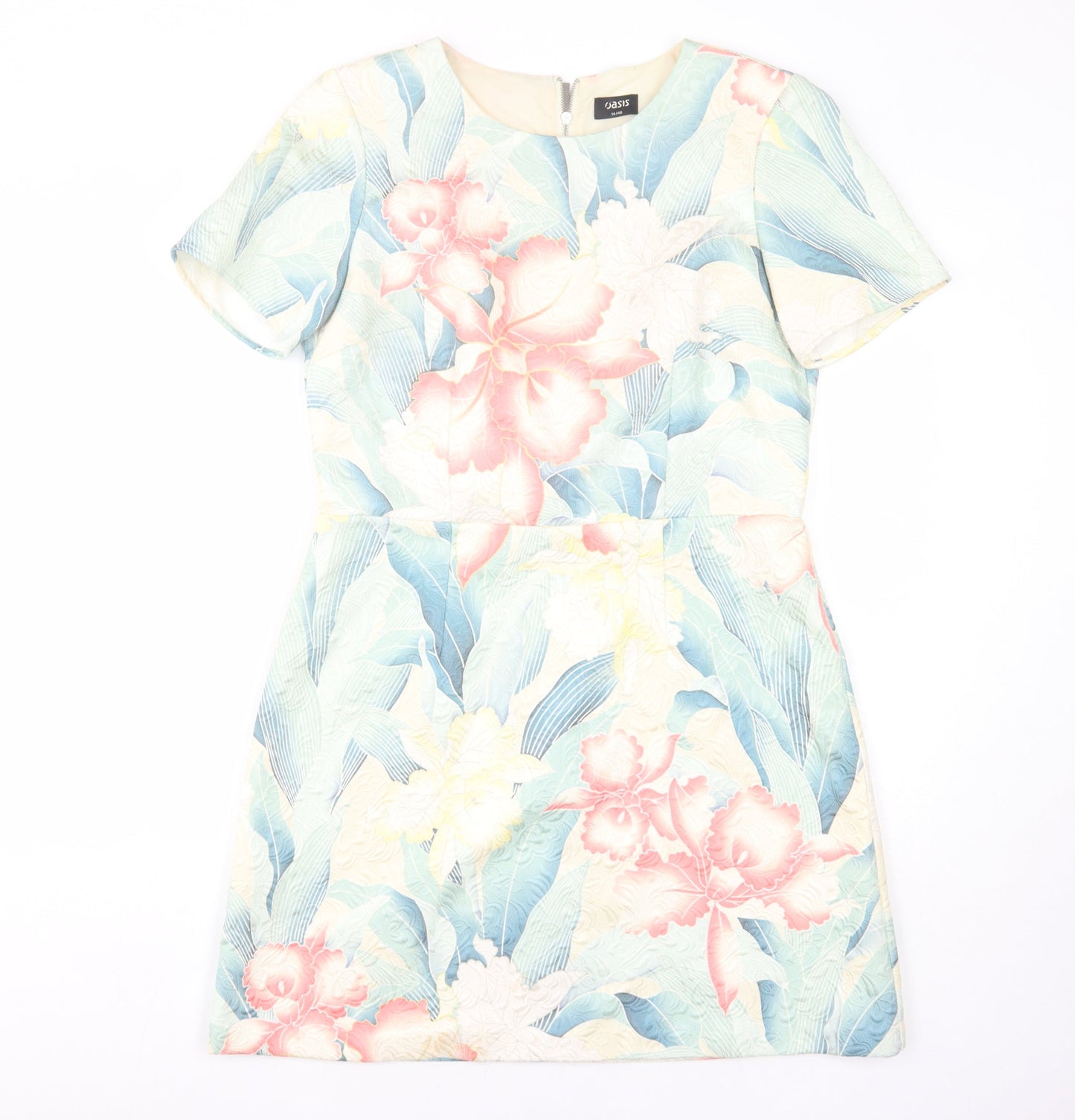 Oasis Women's Multicoloured Floral Shift Dress Size 14