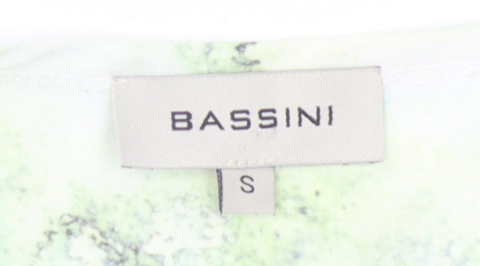 Womens UK Size S BASSINI Multicoloured Basic T-Shirt