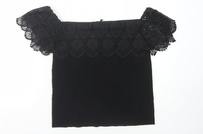 Womens UK Size 16 Lipsy Black Basic Blouse