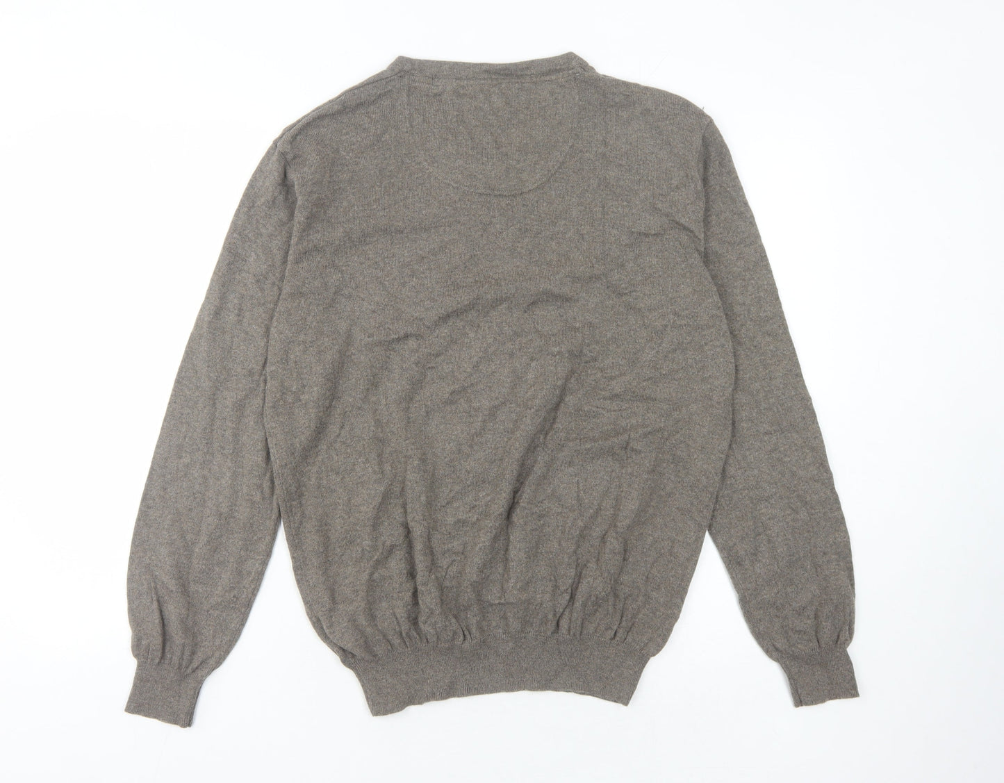 Jeff Banks Men's Brown V-Neck Knit Pullover L