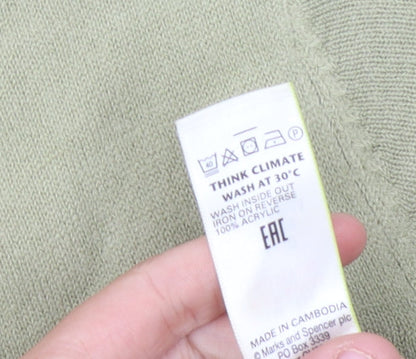 Womens UK Size 10 Marks and Spencer Green Pullover Jumper