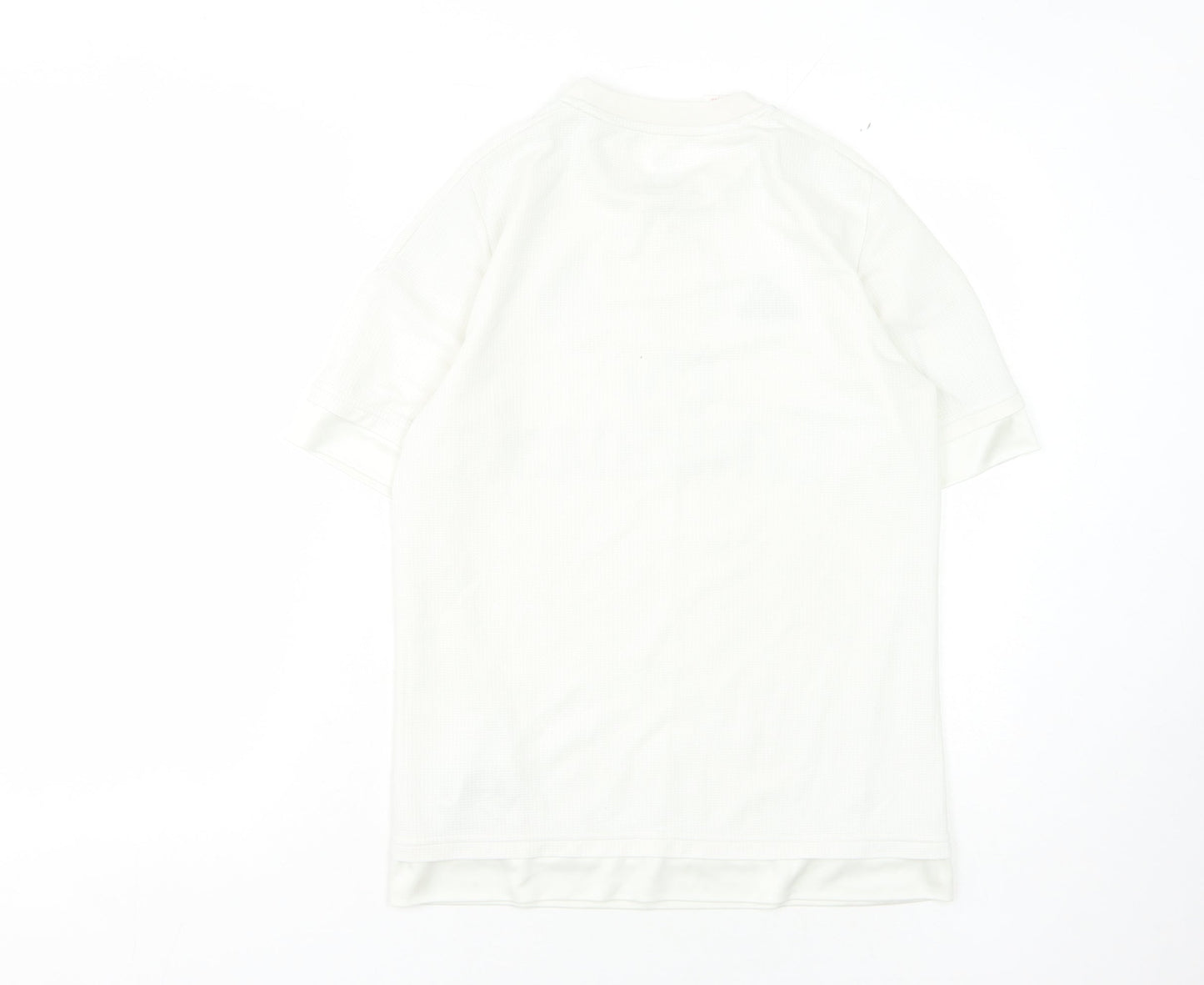 Adidas Boys White Football Jersey - M, Breathable, Sports