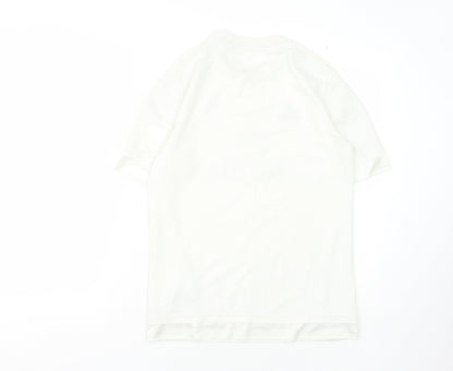 Adidas Boys White Football Jersey - M, Breathable, Sports